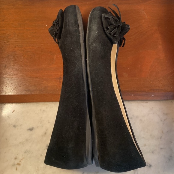 JESSICA SIMPSON "MADIAN" Black Suede Flats Size 6.5 - Picture 10 of 11